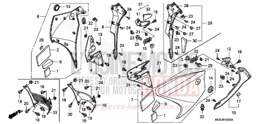 MIDDLE COWL VFR1200FA de 2010